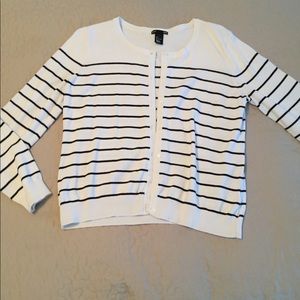 Black and white button up cardigan